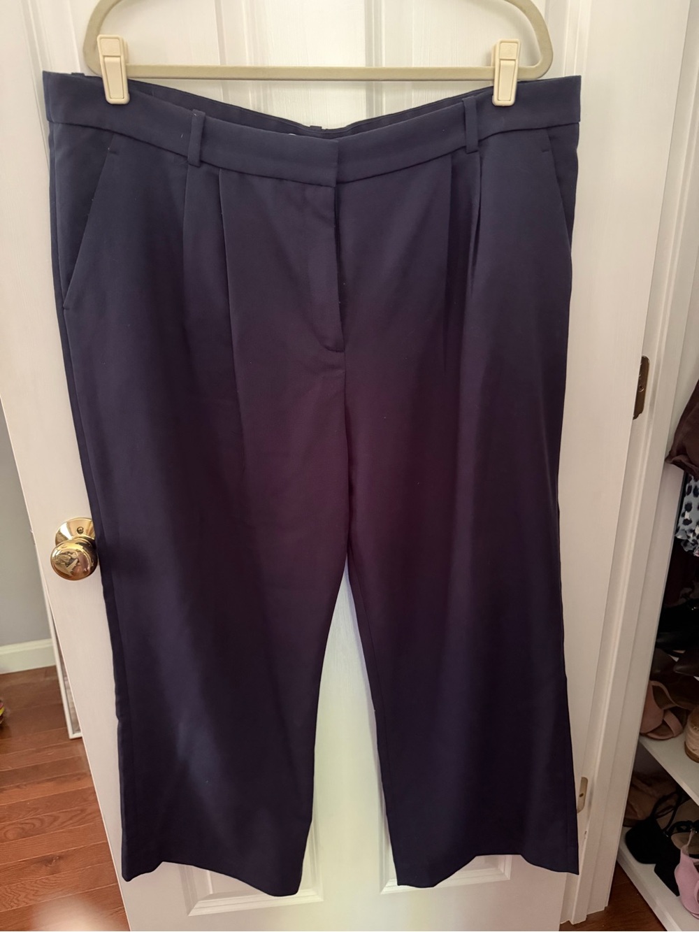 Abercrombie & Fitch Navy Wide-Leg Women's Pants